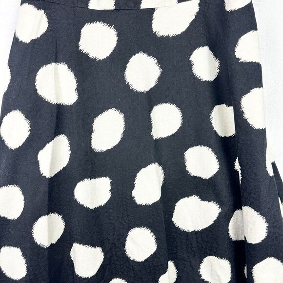 Talbots Large Polka Dot Fit and Flare Dress Size 12 Cotton Stretch Sleeveless - Picture 3 of 6